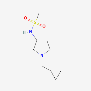 molecular formula C9H18N2O2S B6895587 N-[1-(cyclopropylmethyl)pyrrolidin-3-yl]methanesulfonamide 