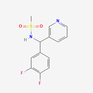 molecular formula C13H12F2N2O2S B6895600 N-[(3,4-difluorophenyl)-pyridin-3-ylmethyl]methanesulfonamide 