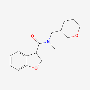 molecular formula C16H21NO3 B6895634 N-methyl-N-(oxan-3-ylmethyl)-2,3-dihydro-1-benzofuran-3-carboxamide 