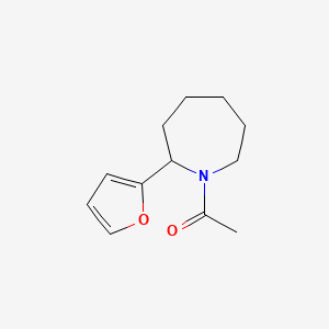 molecular formula C12H17NO2 B6895753 1-[2-(Furan-2-yl)azepan-1-yl]ethanone 