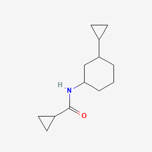 molecular formula C13H21NO B6895833 N-(3-cyclopropylcyclohexyl)cyclopropanecarboxamide 