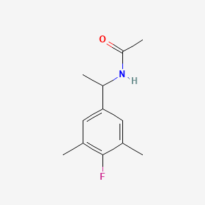 molecular formula C12H16FNO B6895862 N-[1-(4-fluoro-3,5-dimethylphenyl)ethyl]acetamide 