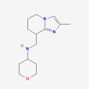 molecular formula C14H23N3O B6895872 N-[(2-methyl-5,6,7,8-tetrahydroimidazo[1,2-a]pyridin-8-yl)methyl]oxan-4-amine 