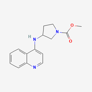 molecular formula C15H17N3O2 B6895914 Methyl 3-(quinolin-4-ylamino)pyrrolidine-1-carboxylate 