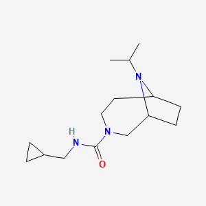 molecular formula C15H27N3O B6895970 N-(cyclopropylmethyl)-9-propan-2-yl-3,9-diazabicyclo[4.2.1]nonane-3-carboxamide 