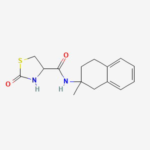 molecular formula C15H18N2O2S B6895999 N-(2-methyl-3,4-dihydro-1H-naphthalen-2-yl)-2-oxo-1,3-thiazolidine-4-carboxamide 