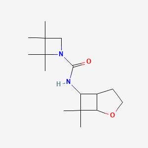 molecular formula C16H28N2O2 B6896009 N-(7,7-dimethyl-2-oxabicyclo[3.2.0]heptan-6-yl)-2,2,3,3-tetramethylazetidine-1-carboxamide 