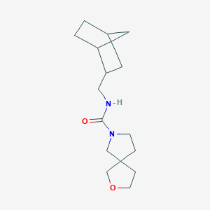 molecular formula C16H26N2O2 B6896134 N-(2-bicyclo[2.2.1]heptanylmethyl)-2-oxa-7-azaspiro[4.4]nonane-7-carboxamide 