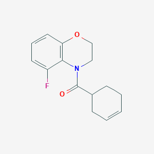 molecular formula C15H16FNO2 B6896145 Cyclohex-3-en-1-yl-(5-fluoro-2,3-dihydro-1,4-benzoxazin-4-yl)methanone 