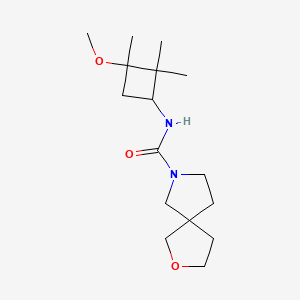 molecular formula C16H28N2O3 B6896151 N-(3-methoxy-2,2,3-trimethylcyclobutyl)-2-oxa-7-azaspiro[4.4]nonane-7-carboxamide 