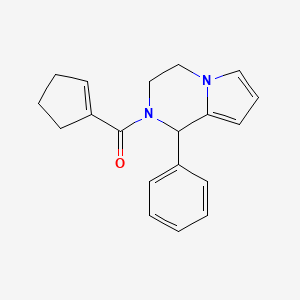 molecular formula C19H20N2O B6896200 cyclopenten-1-yl-(1-phenyl-3,4-dihydro-1H-pyrrolo[1,2-a]pyrazin-2-yl)methanone 