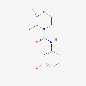 molecular formula C15H22N2O3 B6896236 N-(3-methoxyphenyl)-2,2,3-trimethylmorpholine-4-carboxamide 