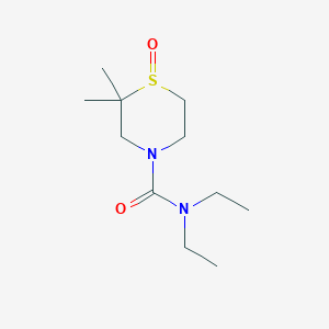 molecular formula C11H22N2O2S B6896241 N,N-diethyl-2,2-dimethyl-1-oxo-1,4-thiazinane-4-carboxamide 