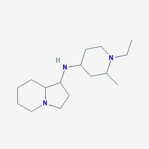 molecular formula C16H31N3 B6896280 N-(1-ethyl-2-methylpiperidin-4-yl)-1,2,3,5,6,7,8,8a-octahydroindolizin-1-amine 