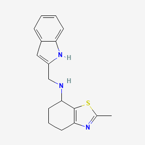 molecular formula C17H19N3S B6896297 N-(1H-indol-2-ylmethyl)-2-methyl-4,5,6,7-tetrahydro-1,3-benzothiazol-7-amine 