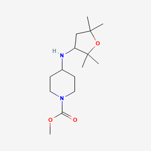 molecular formula C15H28N2O3 B6896309 Methyl 4-[(2,2,5,5-tetramethyloxolan-3-yl)amino]piperidine-1-carboxylate 