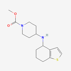 molecular formula C15H22N2O2S B6896314 Methyl 4-(4,5,6,7-tetrahydro-1-benzothiophen-4-ylamino)piperidine-1-carboxylate 