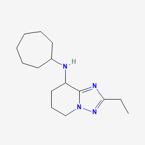 molecular formula C15H26N4 B6896412 N-cycloheptyl-2-ethyl-5,6,7,8-tetrahydro-[1,2,4]triazolo[1,5-a]pyridin-8-amine 