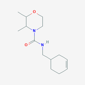molecular formula C14H24N2O2 B6896451 N-(cyclohex-3-en-1-ylmethyl)-2,3-dimethylmorpholine-4-carboxamide 