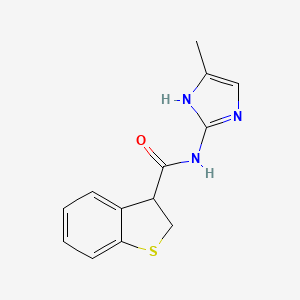molecular formula C13H13N3OS B6896538 N-(5-methyl-1H-imidazol-2-yl)-2,3-dihydro-1-benzothiophene-3-carboxamide 