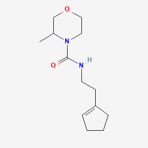 molecular formula C13H22N2O2 B6896631 N-[2-(cyclopenten-1-yl)ethyl]-3-methylmorpholine-4-carboxamide 