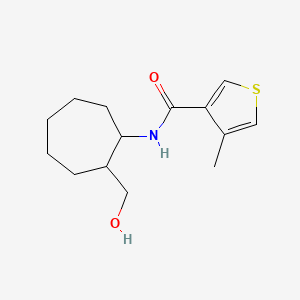 molecular formula C14H21NO2S B6896692 N-[2-(hydroxymethyl)cycloheptyl]-4-methylthiophene-3-carboxamide 