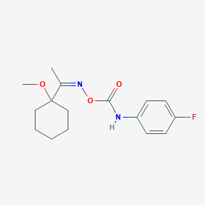 1-(1-Methoxycyclohexyl)ethanone O-(((4-fluorophenyl)amino)carbonyl)oxime