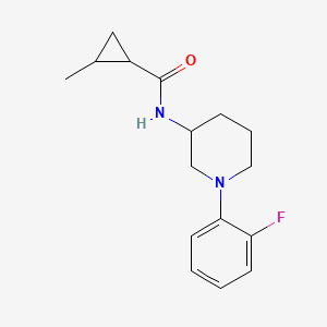 molecular formula C16H21FN2O B6896781 N-[1-(2-fluorophenyl)piperidin-3-yl]-2-methylcyclopropane-1-carboxamide 