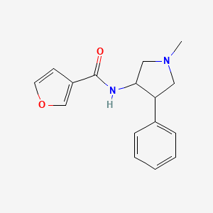 molecular formula C16H18N2O2 B6896802 N-(1-methyl-4-phenylpyrrolidin-3-yl)furan-3-carboxamide 