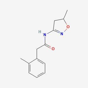 molecular formula C13H16N2O2 B6896803 N-(5-methyl-4,5-dihydro-1,2-oxazol-3-yl)-2-(2-methylphenyl)acetamide 