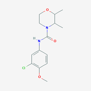 molecular formula C14H19ClN2O3 B6896857 N-(3-chloro-4-methoxyphenyl)-2,3-dimethylmorpholine-4-carboxamide 
