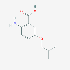 molecular formula C11H15NO3 B068969 Benzoic acid,2-amino-5-(2-methylpropoxy)-(9ci) CAS No. 169283-23-2