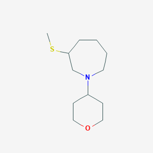 molecular formula C12H23NOS B6896900 3-Methylsulfanyl-1-(oxan-4-yl)azepane 