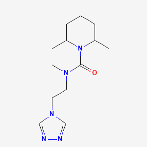 molecular formula C13H23N5O B6896947 N,2,6-trimethyl-N-[2-(1,2,4-triazol-4-yl)ethyl]piperidine-1-carboxamide 
