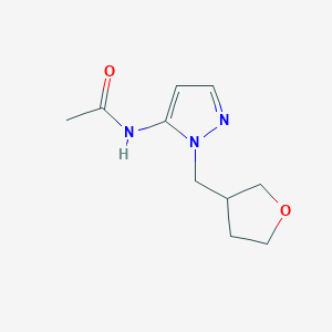 molecular formula C10H15N3O2 B6897004 N-[2-(oxolan-3-ylmethyl)pyrazol-3-yl]acetamide 