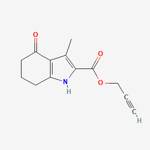 molecular formula C13H13NO3 B6897021 Prop-2-ynyl 3-methyl-4-oxo-1,5,6,7-tetrahydroindole-2-carboxylate 