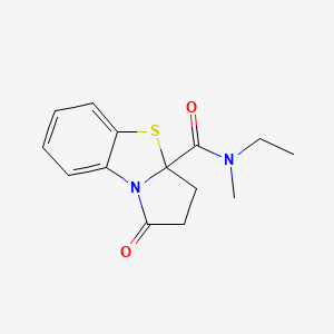 molecular formula C14H16N2O2S B6897088 N-ethyl-N-methyl-1-oxo-2,3-dihydropyrrolo[2,1-b][1,3]benzothiazole-3a-carboxamide 