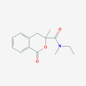 molecular formula C14H17NO3 B6897095 N-ethyl-N,3-dimethyl-1-oxo-4H-isochromene-3-carboxamide 