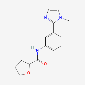molecular formula C15H17N3O2 B6897196 N-[3-(1-methylimidazol-2-yl)phenyl]oxolane-2-carboxamide 