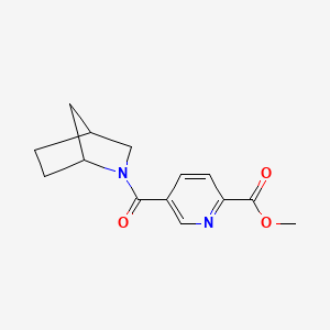 molecular formula C14H16N2O3 B6897247 Methyl 5-(2-azabicyclo[2.2.1]heptane-2-carbonyl)pyridine-2-carboxylate 
