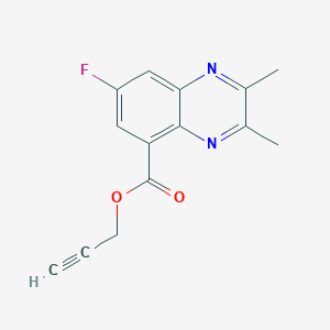 molecular formula C14H11FN2O2 B6897259 Prop-2-ynyl 7-fluoro-2,3-dimethylquinoxaline-5-carboxylate 