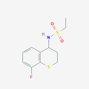 molecular formula C11H14FNO2S2 B6897272 N-(8-fluoro-3,4-dihydro-2H-thiochromen-4-yl)ethanesulfonamide 