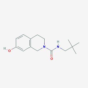 molecular formula C15H22N2O2 B6897280 N-(2,2-dimethylpropyl)-7-hydroxy-3,4-dihydro-1H-isoquinoline-2-carboxamide 