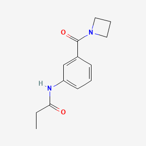 molecular formula C13H16N2O2 B6897296 N-[3-(azetidine-1-carbonyl)phenyl]propanamide 