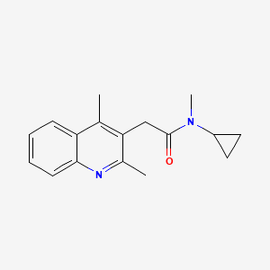 molecular formula C17H20N2O B6897298 N-cyclopropyl-2-(2,4-dimethylquinolin-3-yl)-N-methylacetamide 