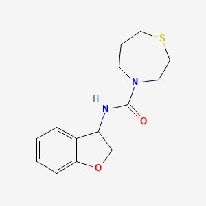 molecular formula C14H18N2O2S B6897349 N-(2,3-dihydro-1-benzofuran-3-yl)-1,4-thiazepane-4-carboxamide 