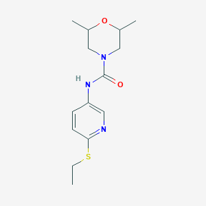 molecular formula C14H21N3O2S B6897364 N-(6-ethylsulfanylpyridin-3-yl)-2,6-dimethylmorpholine-4-carboxamide 