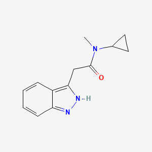 molecular formula C13H15N3O B6897401 N-cyclopropyl-2-(2H-indazol-3-yl)-N-methylacetamide 