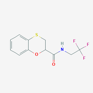 molecular formula C11H10F3NO2S B6897404 N-(2,2,2-trifluoroethyl)-2,3-dihydro-1,4-benzoxathiine-2-carboxamide 