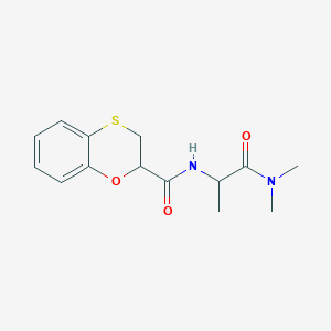 molecular formula C14H18N2O3S B6897428 N-[1-(dimethylamino)-1-oxopropan-2-yl]-2,3-dihydro-1,4-benzoxathiine-2-carboxamide 